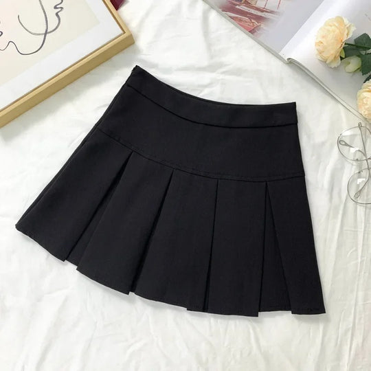 Vrouwen Geplooid Hoge Taille Minirok