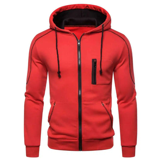 Pullover met capuchon en rits voor heren