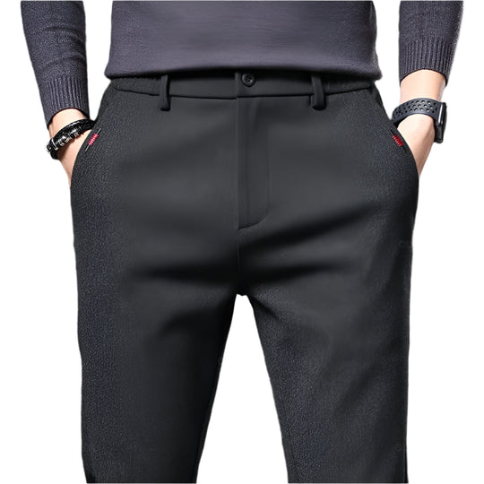 Heren slim fit katoenen broek