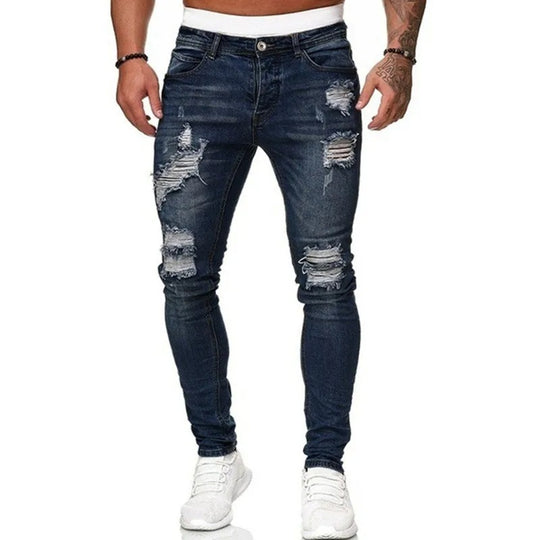 Skinny jeans met scheuren voor heren