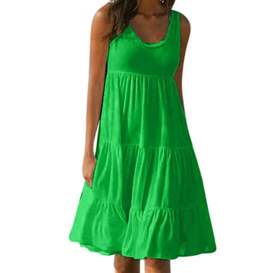 Effen bodycon-jurk met mouwloze, open rug en split voor dames