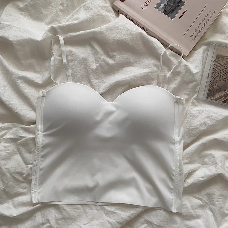 Effen cropped camisole voor dames