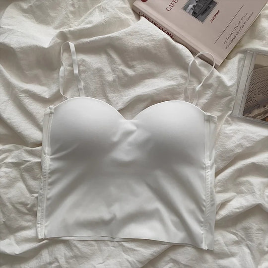 Effen cropped camisole voor dames