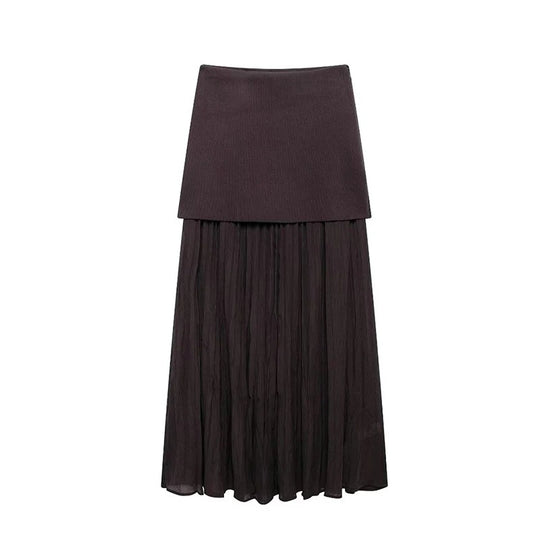 Dames Midirok met geplooide zijrits
