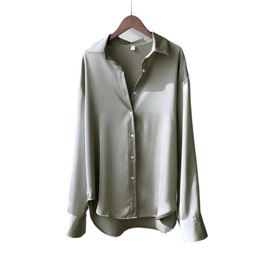 Dames Knoop Zijden Blouse