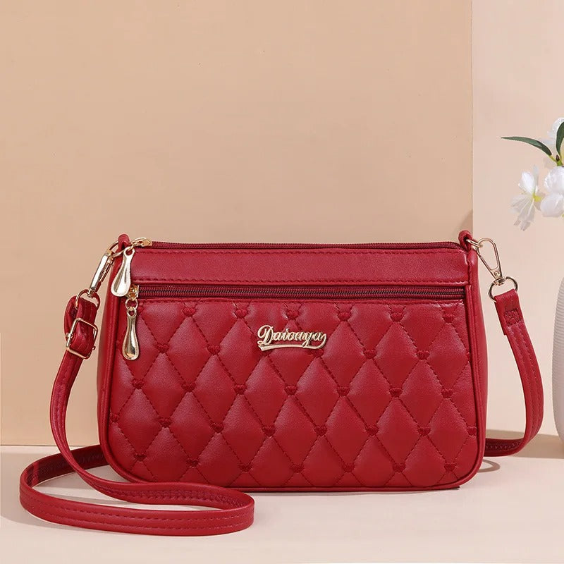 Vrouwen PU lederen geborduurde Crossbody tas
