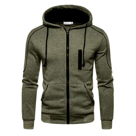 Pullover met capuchon en rits voor heren