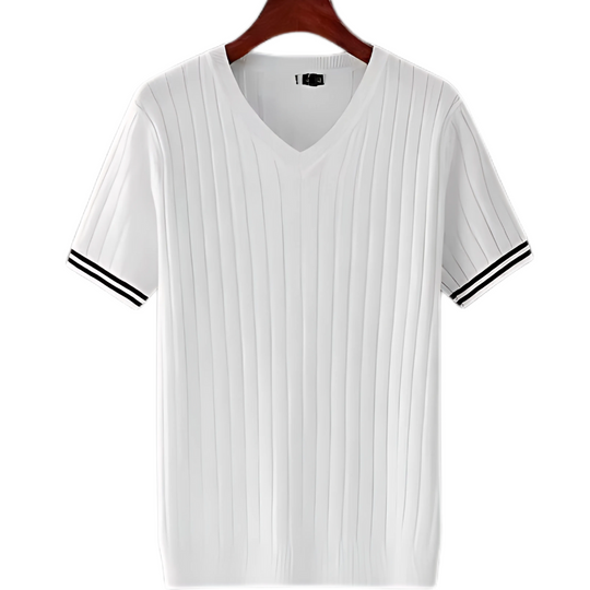 Slim Fit V-hals T-shirt voor heren