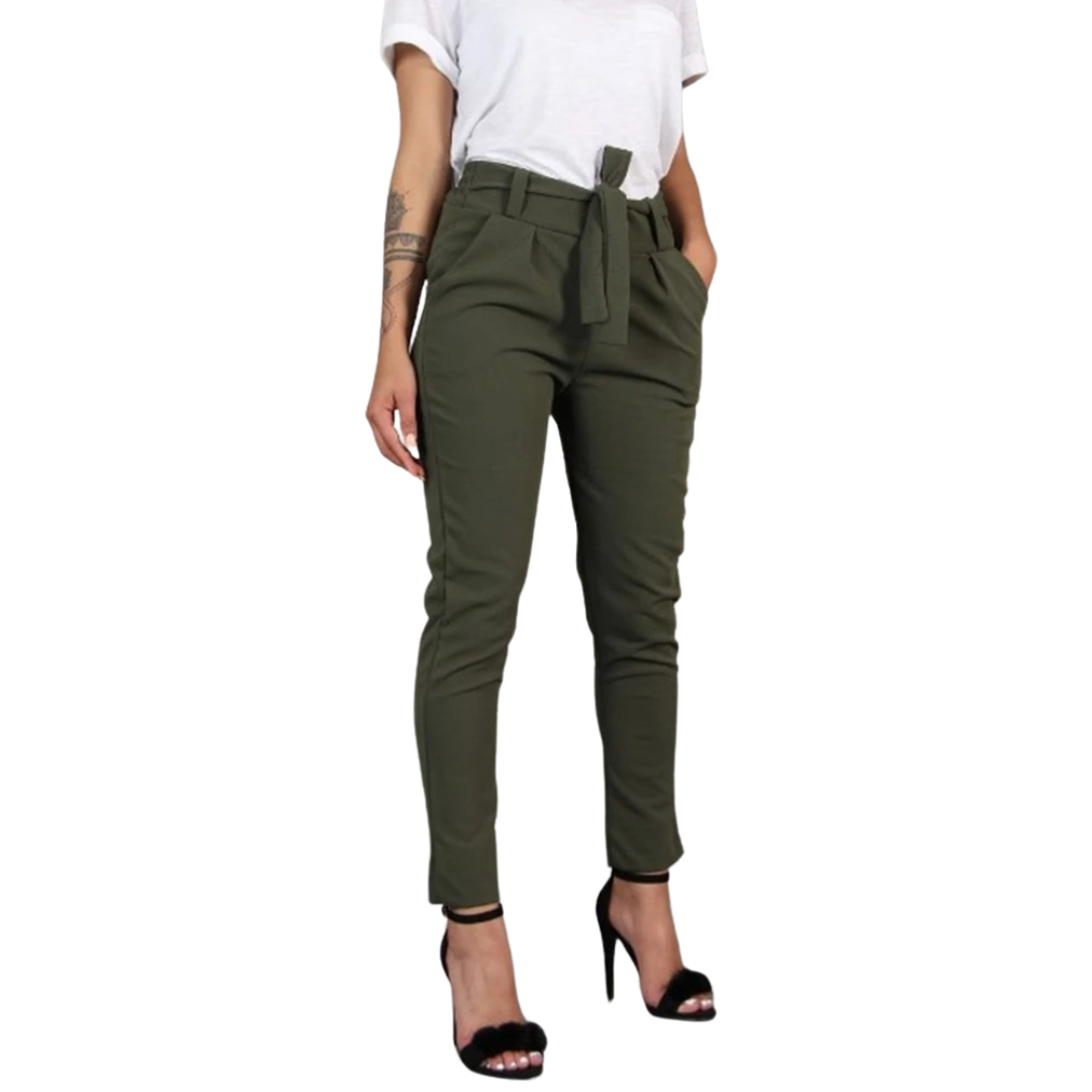 Slanke chiffon broek voor dames