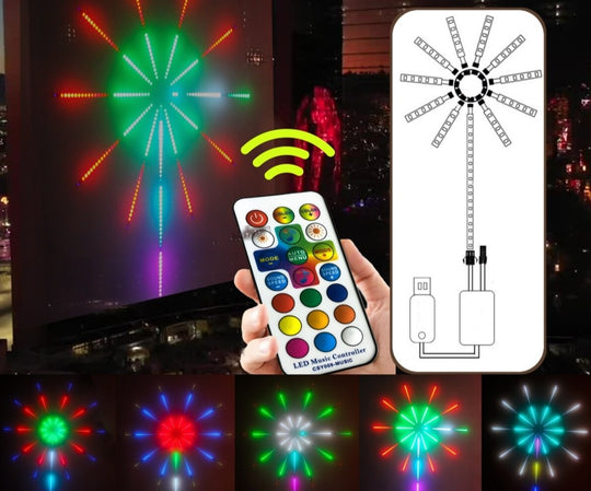 Fireworks LED Light - Muziek Sync Modus - Perfect voor Feesten en Evenementen