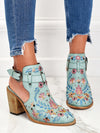 Laars sandalen met grote hak Belleza