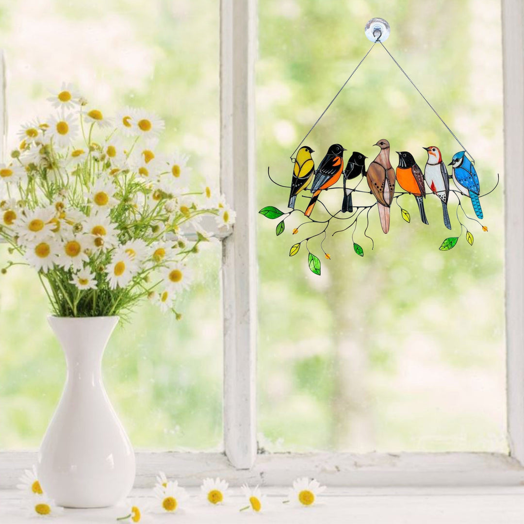 Gebrandschilderd glas vogel Suncatcher Belleza