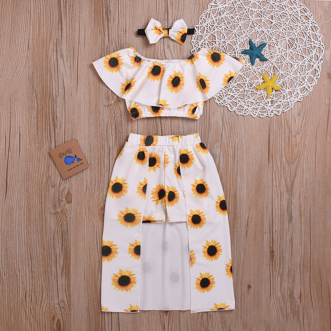 Zonnebloemenoutfit voor kinderen Belleza