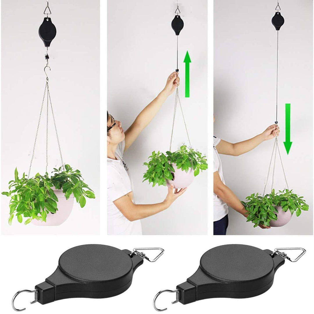 Telescopic Retractable Pulley Pull Down Hanger for Potted Plants Hanger for Adjustable Potted Plants Hanger Hanging Flower Hook Belleza