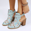 Laars sandalen met grote hak Belleza