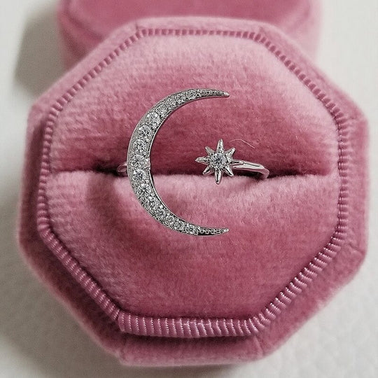Halve maan ster ring Belleza