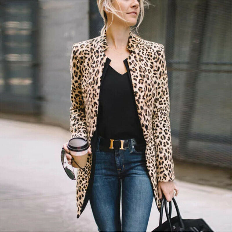 Dames Blazer met luipaardprint Belleza