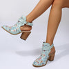 Laars sandalen met grote hak Belleza