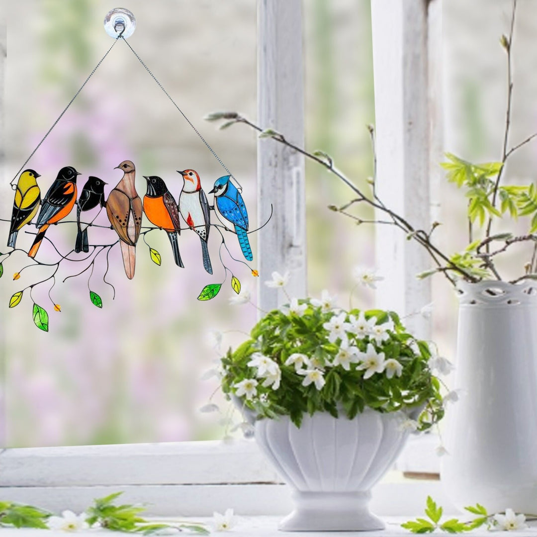 Gebrandschilderd glas vogel Suncatcher Belleza