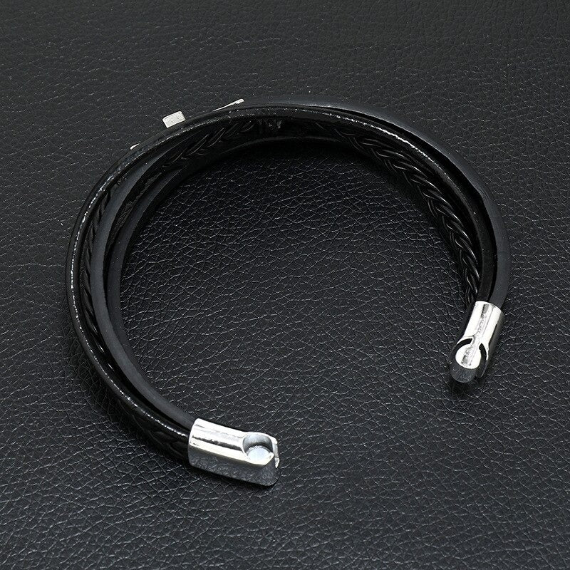 Leren Kruis Armband