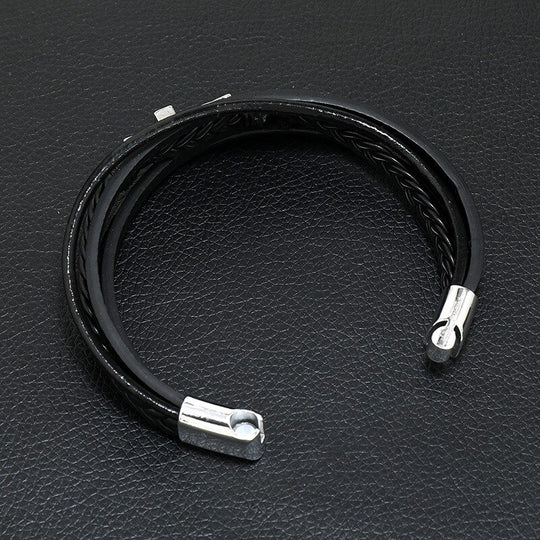 Leren Kruis Armband