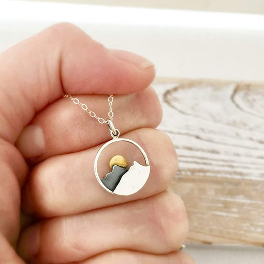 Berg en oceaangolven ketting