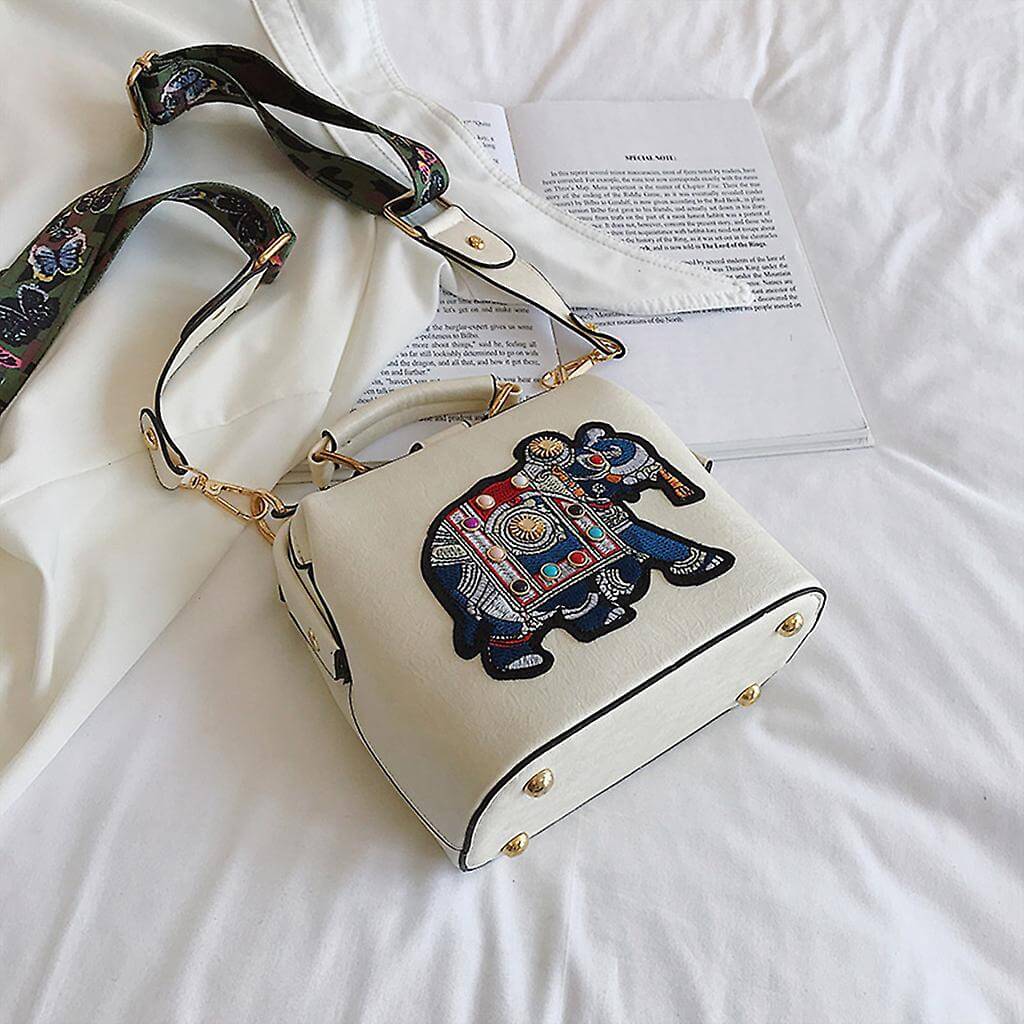 Mandala Geborduurde Tas