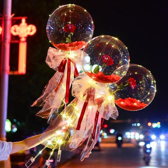 LED Lichtgevende Ballon Rozenboeket (Doe-het-zelf pakket) Belleza