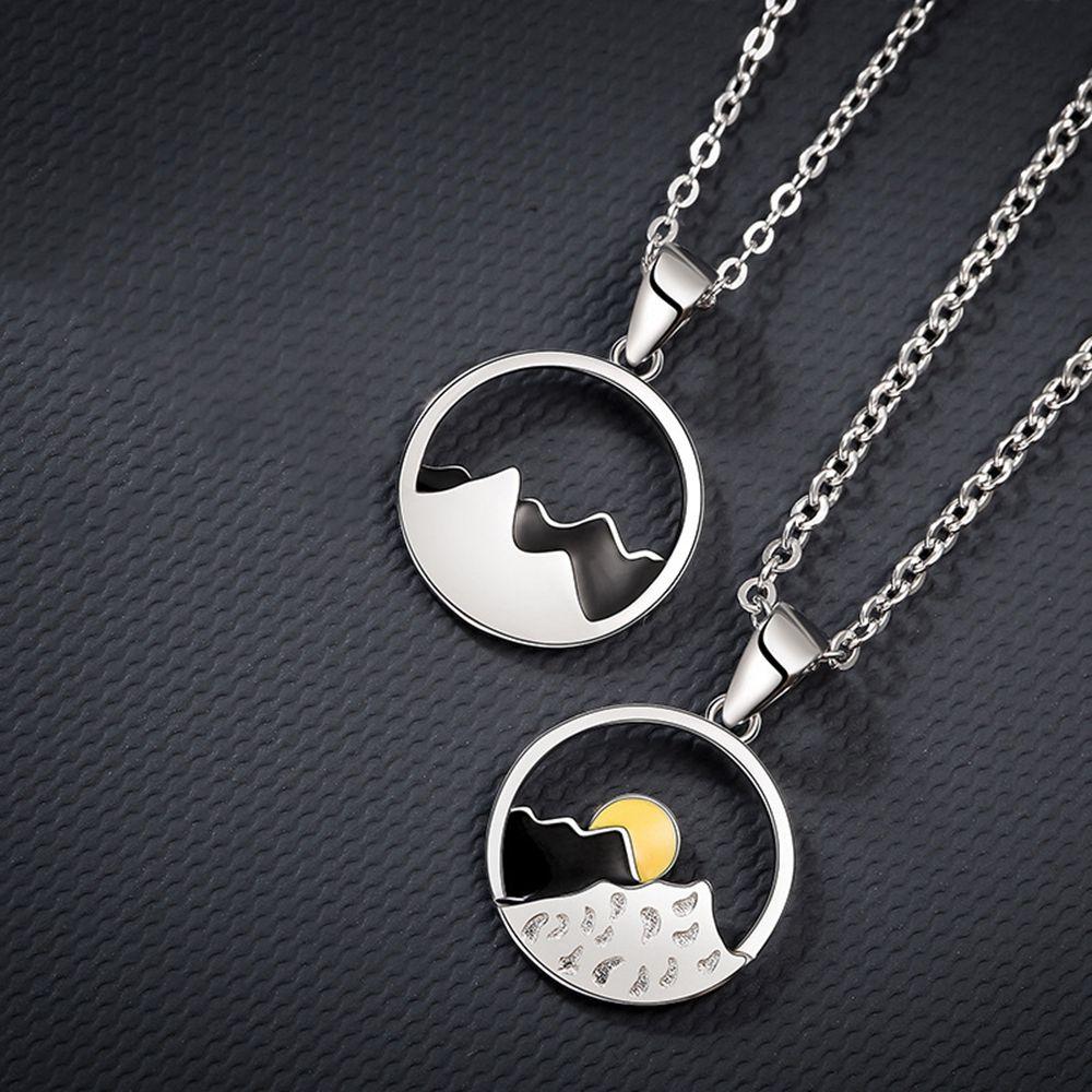 Berg en oceaangolven ketting