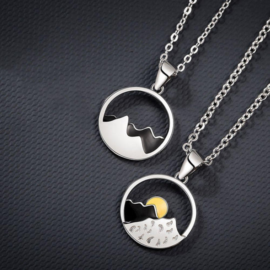 Berg en oceaangolven ketting