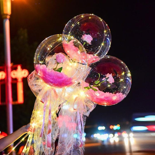 LED Lichtgevende Ballon Rozenboeket (Doe-het-zelf pakket) Belleza