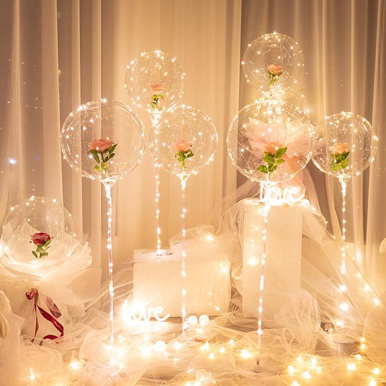 LED Lichtgevende Ballon Rozenboeket (Doe-het-zelf pakket) Belleza