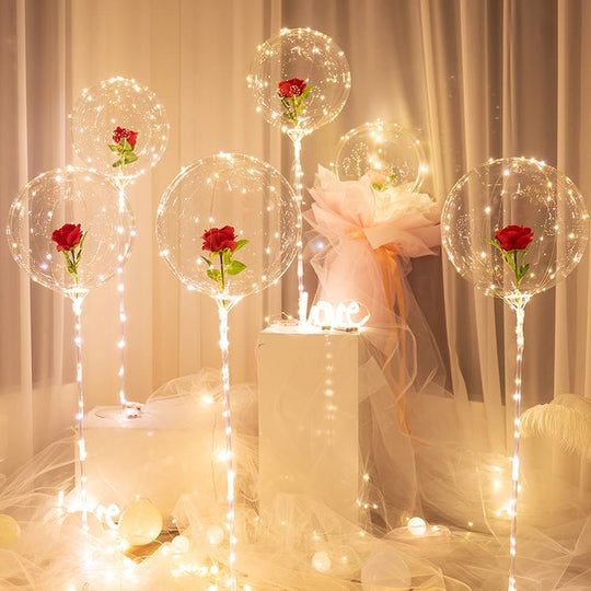 LED Lichtgevende Ballon Rozenboeket (Doe-het-zelf pakket) Belleza