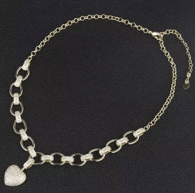 Elegante Hartvormige Zirkonia Ketting - Stijlvol