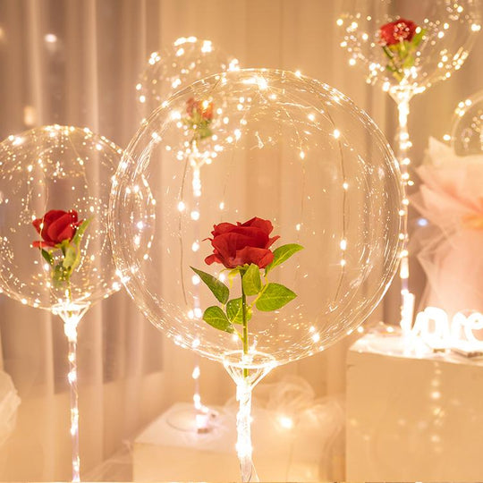 LED Lichtgevende Ballon Rozenboeket (Doe-het-zelf pakket) Belleza