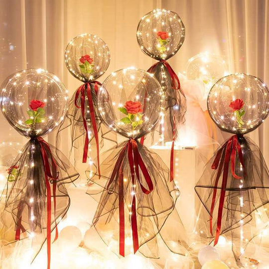 LED Lichtgevende Ballon Rozenboeket (Doe-het-zelf pakket) Belleza