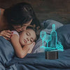 Wijn en glas 3D-illusielicht