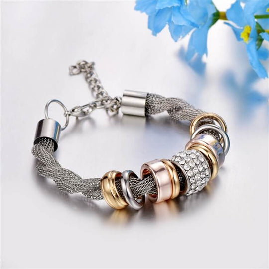 Verstrengelde Ring Accent Armband Belleza