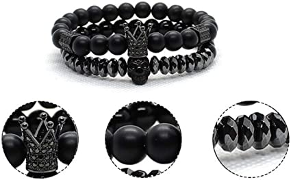 Onyx stenen armband