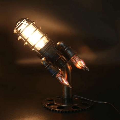 Vintage Steampunk Raketlamp