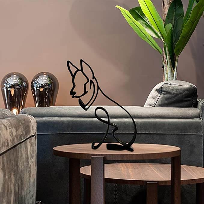 Minimalistische Hond Kunst Sculptuur Belleza