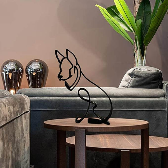 Minimalistische Hond Kunst Sculptuur Belleza