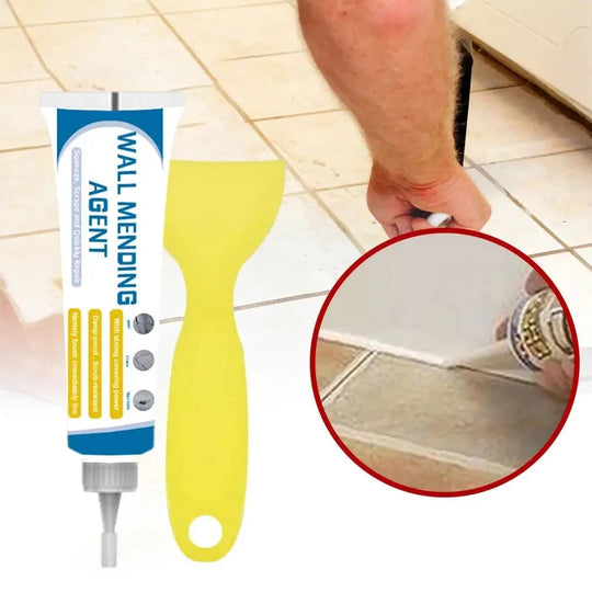 Muur reparatie crème