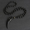 Obsidiaan Wolf Tand Hanger Ketting Belleza