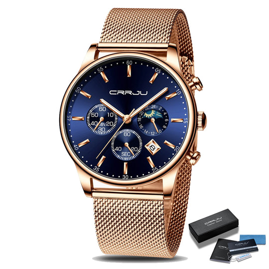 Chronograaf Mesh Belt Herenhorloge Belleza