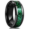 Koolstofvezel Keltische Draak Ring