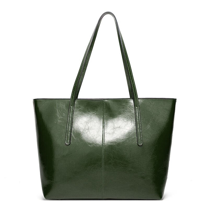 Vintage Oil Wax Leather Tote Bag Belleza