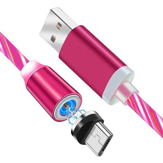 iGlow Gloeiende LED Magnetische 3 in 1 USB Oplaadkabel Belleza