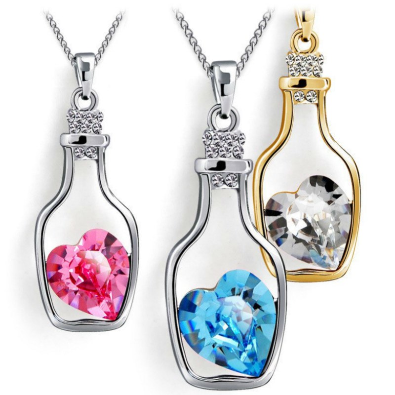 Drift Bottle Kristal Hart Ketting Belleza