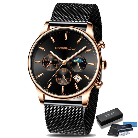 Chronograaf Mesh Belt Herenhorloge Belleza